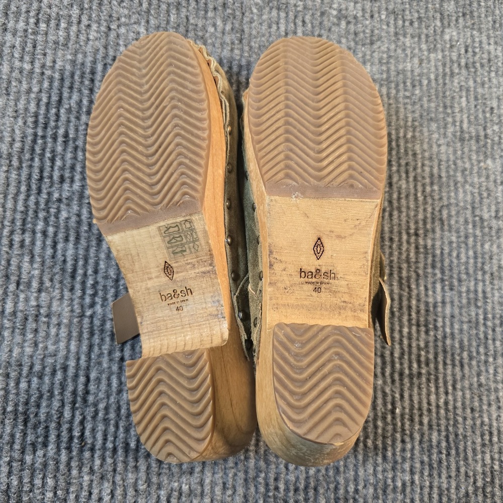 BA&SHSuede Studded Accents Mules Size 40 9.5 - Picture 7 of 7